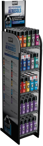 5 shelf aerosol floor stand