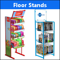 Bespoke Metal Floor Stands branded